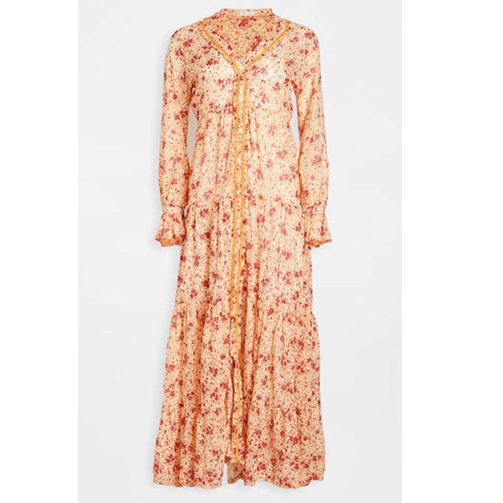 Poupette‎ St. Barth NEW Rita Floral Long Sleeve Maxi Dress